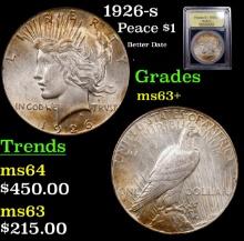 $ 1926-s Peace Dollar 1 Graded Select+ Unc By USCG