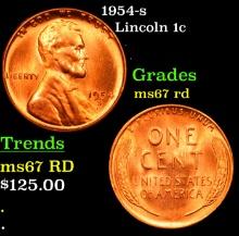 1954-s Lincoln Cent Mint Error 1c Grades GEM++ Unc RD