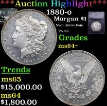 ***Auction Highlight*** 1880-o Morgan Dollar $1 Graded ms64+ By SEGS (fc)