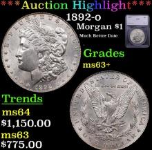 $ ***Auction Highlight*** 1892-o Morgan Dollar 1 Graded ms63+ By SEGS (fc)