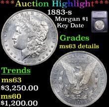 ***Auction Highlight*** 1883-s Morgan Dollar $1 Graded ms63 details By SEGS (fc)