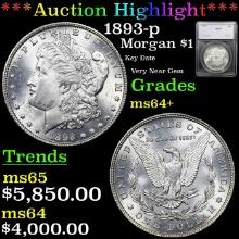 + ***Auction Highlight*** 1893-p Morgan Dollar 1 Graded ms64+ By SEGS (fc)