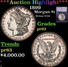 $ Proof ***Auction Highlight*** 1899 Morgan Dollar 1 Graded pr63 By SEGS (fc)