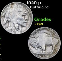 1920-p Buffalo Nickel 5c Grades xf