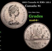 1985 Canada $1 Canada Dollar KM# 120.1 $1 Grades Choice+ Unc