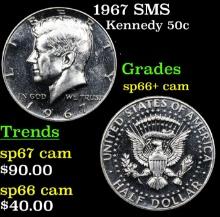 1967 SMS Kennedy Half Dollar 50c Grades sp66+ cam