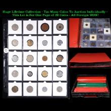 Huge Liifetime Collection - Too Many Coins To Auction Individually - This Lot is For One Page of 20