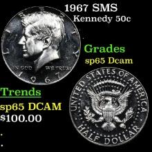1967 SMS Kennedy Half Dollar 50c Grades sp65 Dcam