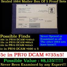 Original sealed box 5- 1984 United States Mint Proof Sets