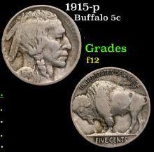 1915-p Buffalo Nickel 5c Grades f, fine