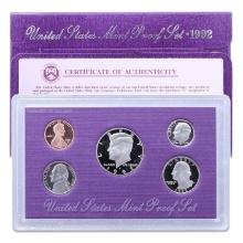1992  United States Mint Proof Set 5 coins