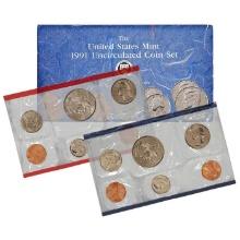1991 United States Mint Set in Original Government Packaging, 10 Coins Inside!