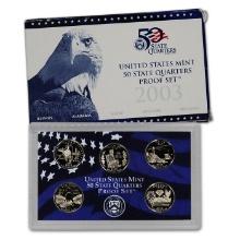 2003 United States Quarters Proof Set. 5 Coins Inside!