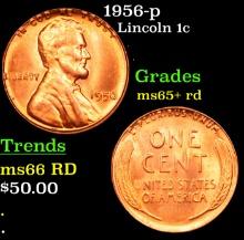 1956-p Lincoln Cent 1c Grades Gem+ Unc RD