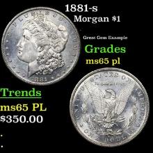 1881-s Morgan Dollar 1 Grades GEM Unc PL