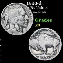 1926-d Buffalo Nickel 5c Grades g+
