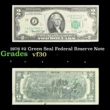 1976 $2 Green Seal Federal Reserve Note Grades vf++