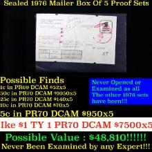 Original sealed box 5- 1976 United States Mint Proof Sets