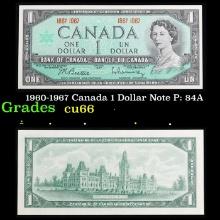 1960-1967 Canada 1 Dollar Note P: 84A Grades Gem+ CU