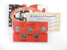1999 United States Quarters Proof Set Denver Edition, 5 Coins Inside!