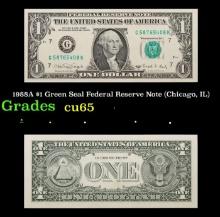1988A $1 Green Seal Federal Reserve Note (Chicago, IL) Grades Gem CU