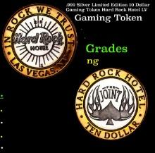 .999 Silver Limited Edition 10 Dollar Gaming Token Hard Rock Hotel LV Grades