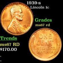 1939-s Lincoln Cent 1c Grades GEM++ Unc RD