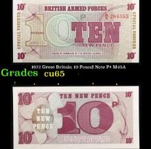 1972 Great Britain 10 Pound Note P# M45A Grades Gem CU