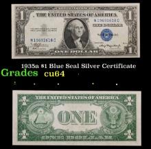 1935a $1 Blue Seal Silver Certificate Grades Choice CU
