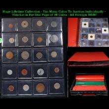 Huge Liifetime Collection - Too Many Coins To Auction Individually - This Lot is For One Page of 20