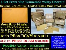 ***Auction Highlight*** Original sealed 1958 United States Mint Proof Set Tennessee Valley Hoard (Fc