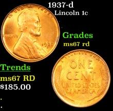 1937-d Lincoln Cent 1c Grades GEM++ Unc RD
