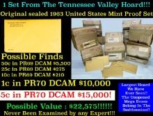 ***Auction Highlight*** Original sealed 1963 United States Mint Proof Set Tennessee Valley Hoard (Fc