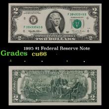 1995 $1 Federal Reserve Note Grades Gem+ CU