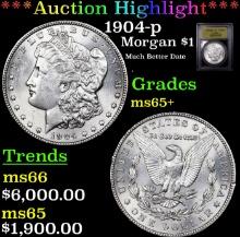 ***Auction Highlight*** 1904-p Morgan Dollar 1 Graded GEM+ Unc By USCG (fc)