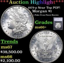 ***Auction Highlight*** 1879-p Morgan Dollar Near Top POP! $1 Graded ms66+ By SEGS (fc)