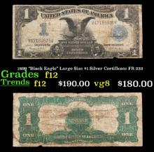 1899 "Black Eagle" Large Size $1 Silver Certificate FR-233 Grades f, fine
