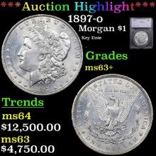 ***Auction Highlight*** 1897-o Morgan Dollar 1 Graded ms63+ BY SEGS (fc)