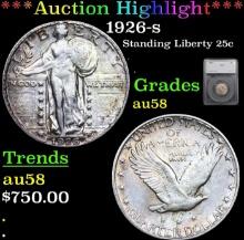 ***Auction Highlight*** 1926-s Standing Liberty Quarter 25c Graded au58 By SEGS (fc)