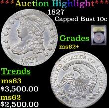 ***Auction Highlight*** 1827 Capped Bust Dime 10c Graded Select Unc BY USCG (fc)