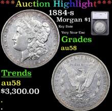 ***Auction Highlight*** 1884-s Morgan Dollar 1 Graded au58 By SEGS (fc)