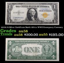 1935A $1 Silver Certificate Hawaii WWII Emergency Currency Grades Choice AU/BU Slider