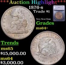 ***Auction Highlight*** 1876-s Trade Dollar 1 Graded ms64+ By SEGS (fc)