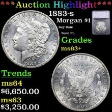***Auction Highlight*** 1883-s Morgan Dollar 1 Graded ms63+ BY SEGS (fc)