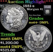 ***Auction Highlight*** 1881-s Morgan Dollar 1 Graded ms64+ DMPL By SEGS (fc)