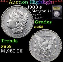 ***Auction Highlight*** 1903-s Morgan Dollar 1 Graded Choice AU/BU Slider By USCG (fc)