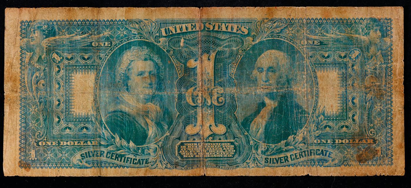 1896 Martha & George Washington "Educational Series" $1 large size Red Seal Silver Certificate Grade