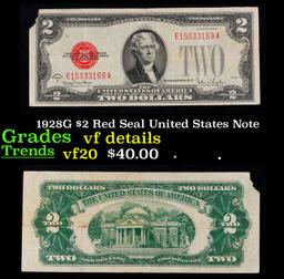 1928G $2 Red Seal United States Note Grades vf details