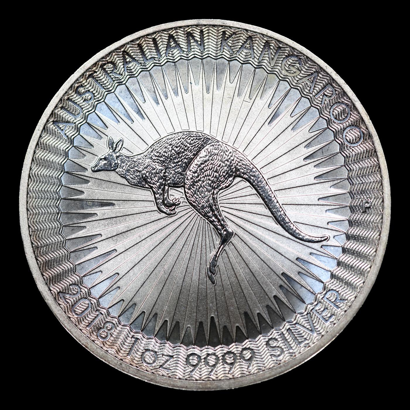 2018 Australia Perth Mint Kangaroo Silver Bullion Series Grades Brilliant Uncirculated