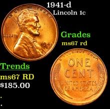 1941-d Lincoln Cent 1c Grades GEM++ Unc RD